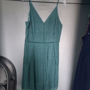 Green lace dress